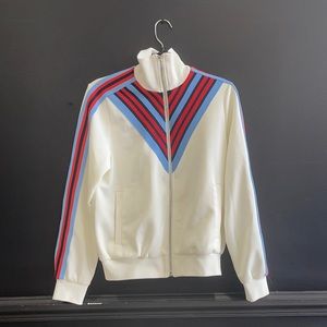 Maje Tracksuit Jacket V-Print White Size:1